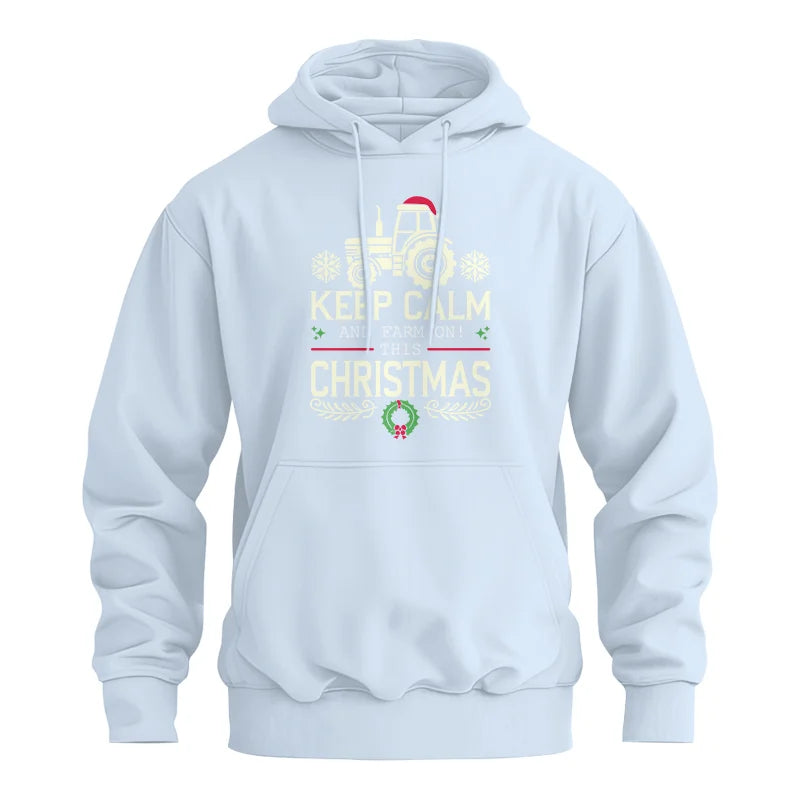 Keep Calm And Farm On! This Christmas - Unisex Heavy Blend™ Hooded Sweatshirt