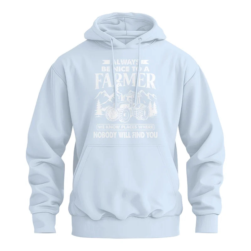 Nice Farmer Funny Tractor Rancher Farming - Unisex Heavy Blend™ Hooded Sweatshirt