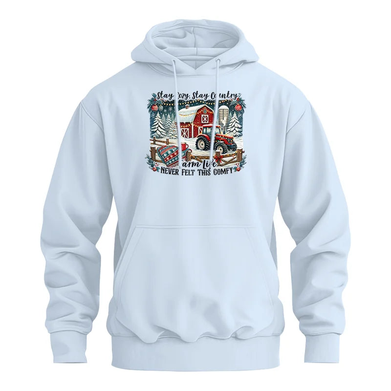 Stay Cozy_Stay Country_Farm Life Never Felt This Comfy 3 - Unisex Heavy Blend™ Hooded Sweatshirt