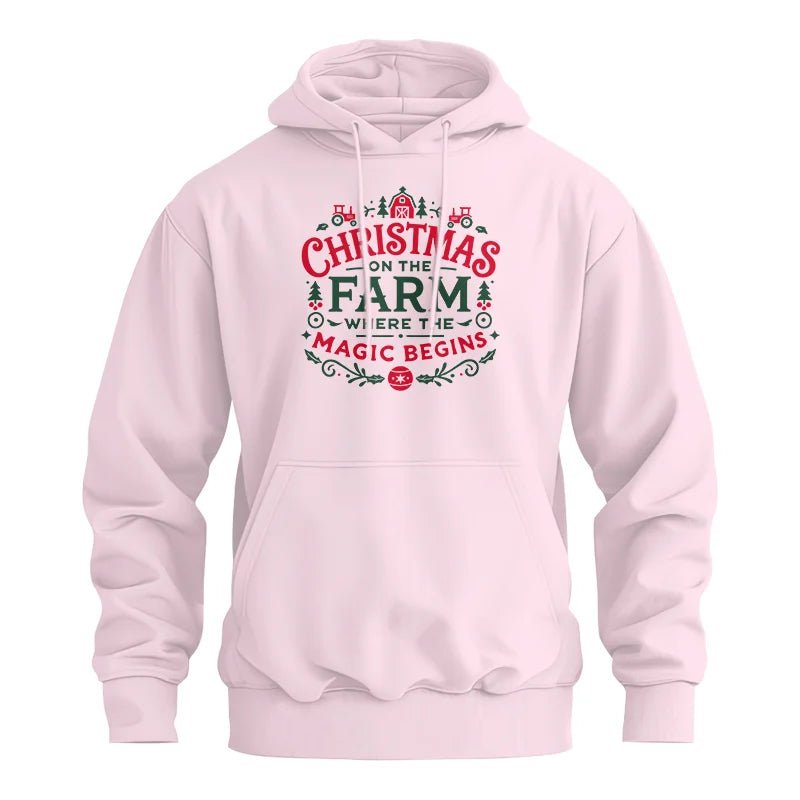 Christmas on the Farm Where the Magic Begins! 1 - Unisex Heavy Blend™ Hooded Sweatshirt