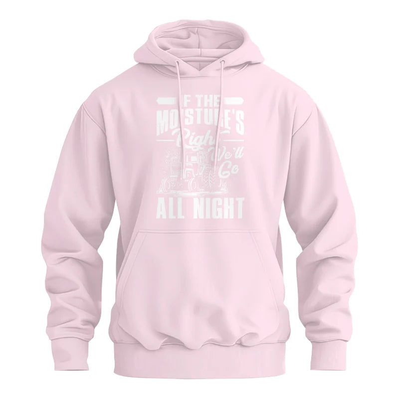 Farmer Tractor If Moistures Right We'll Go All Night - Unisex Heavy Blend™ Hooded Sweatshirt