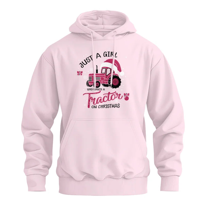 Just A Girl Who Want A Tractor On Christmas - Unisex Heavy Blend™ Hooded Sweatshirt