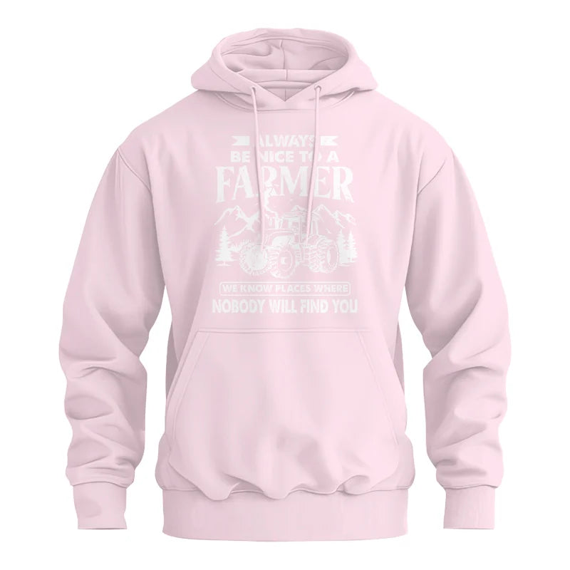 Image of Nice Farmer Funny Tractor Rancher Farming - Unisex Heavy Blend™ Hooded Sweatshirt