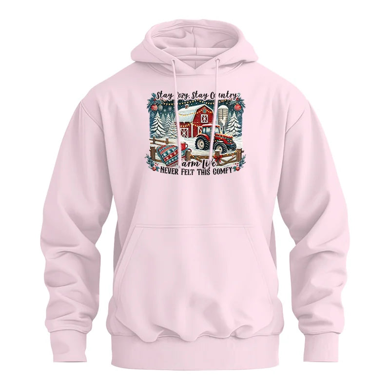 Stay Cozy_Stay Country_Farm Life Never Felt This Comfy 3 - Unisex Heavy Blend™ Hooded Sweatshirt