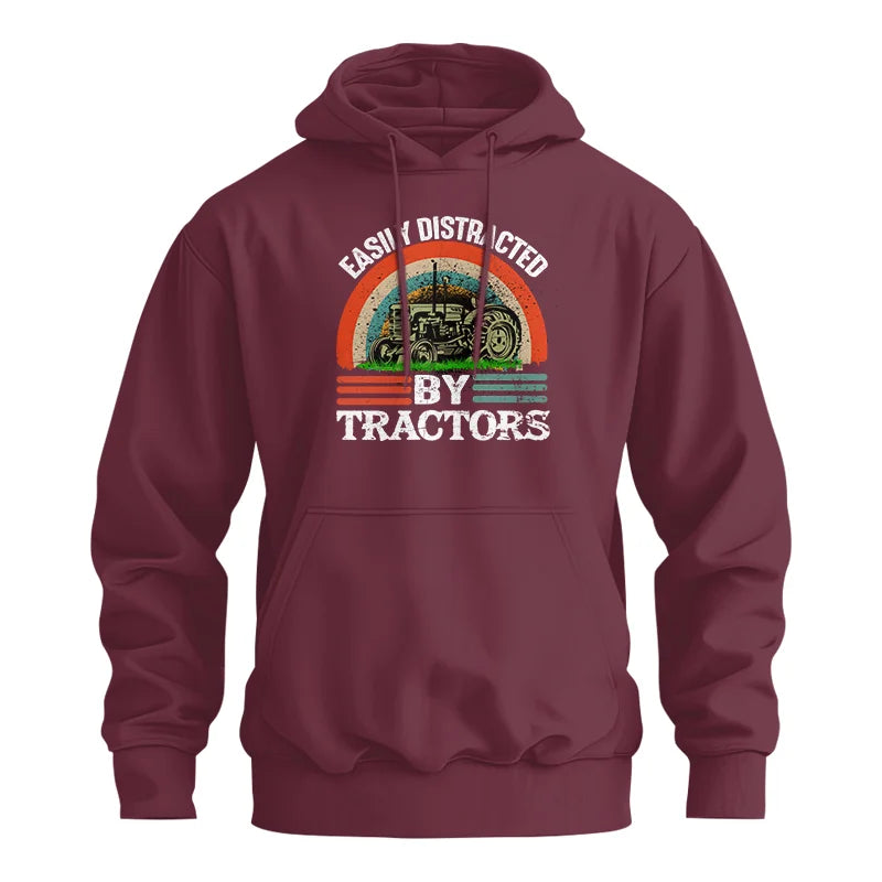 Easily Distracted By Tractors - Unisex Heavy Blend™ Hooded Sweatshirt