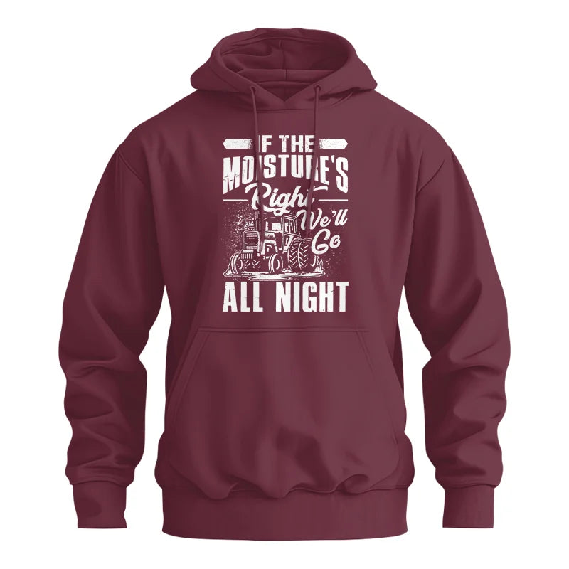 Image of Farmer Tractor If Moistures Right We'll Go All Night - Unisex Heavy Blend™ Hooded Sweatshirt