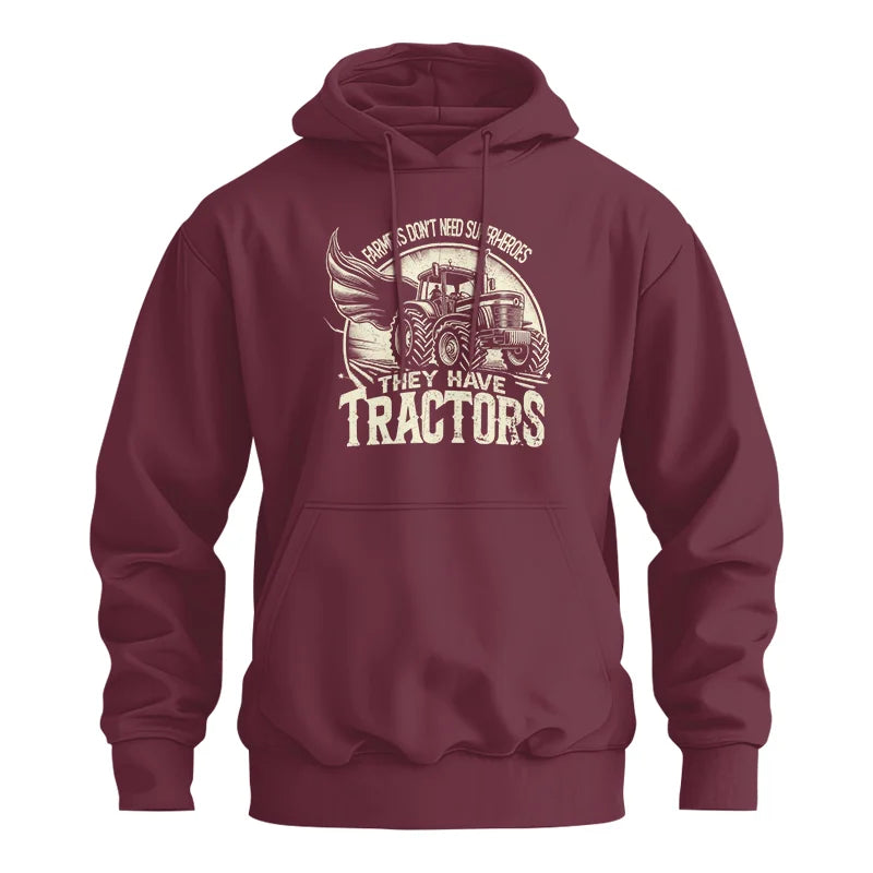 Farmers Don’t Need Superheroes They Have Tractors - Unisex Heavy Blend™ Hooded Sweatshirt