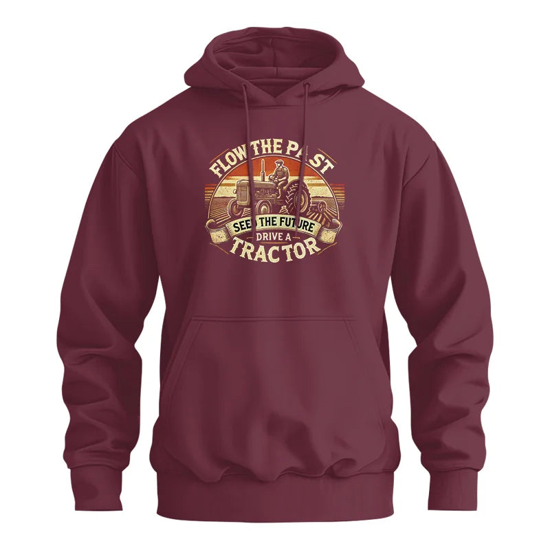 Image of Flow The Past Seed The Future Drive A Tractor - Unisex Heavy Blend™ Hooded Sweatshirt