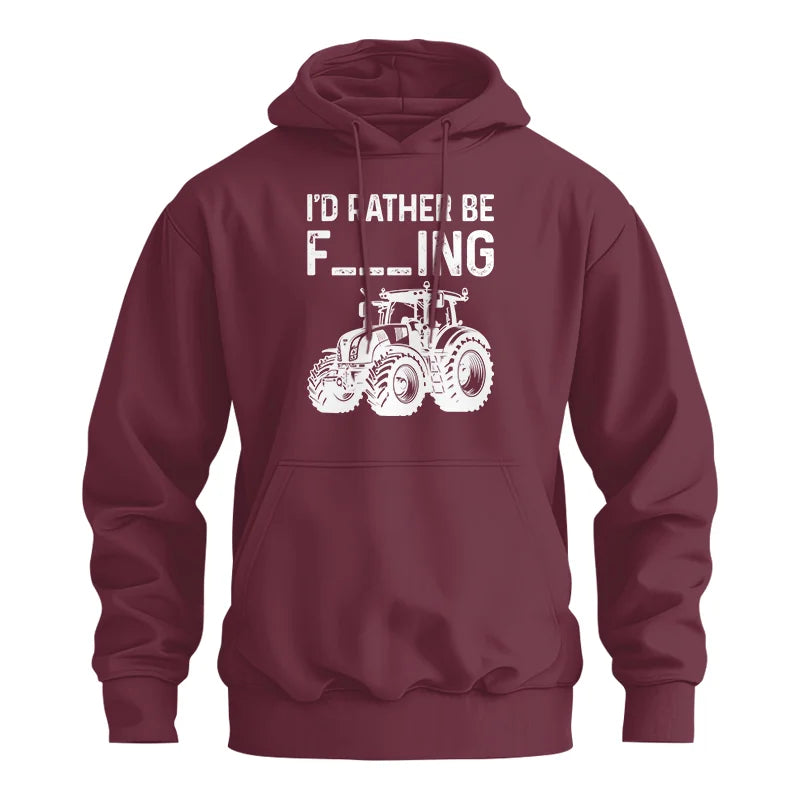 Image of Funny I Would Rather Be Farming Tractor 2 - Unisex Heavy Blend™ Hooded Sweatshirt