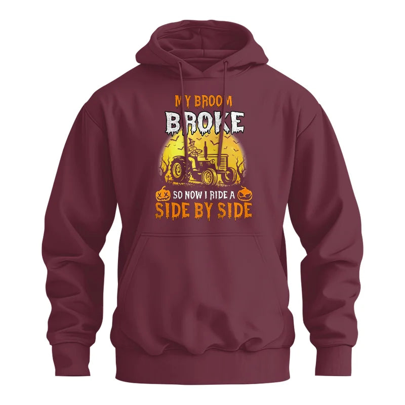 My Broom Broke_I Have A Tractor Halloween - Unisex Heavy Blend™ Hooded Sweatshirt