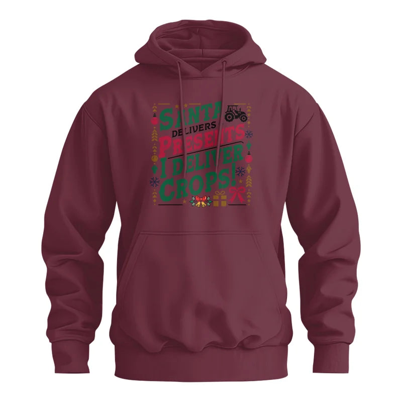 Image of Santa Deliver Present I Deliver Crops! - Unisex Heavy Blend™ Hooded Sweatshirt