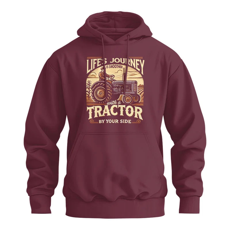 Image of Smoother With A Tractor By Your Side - Unisex Heavy Blend™ Hooded Sweatshirt