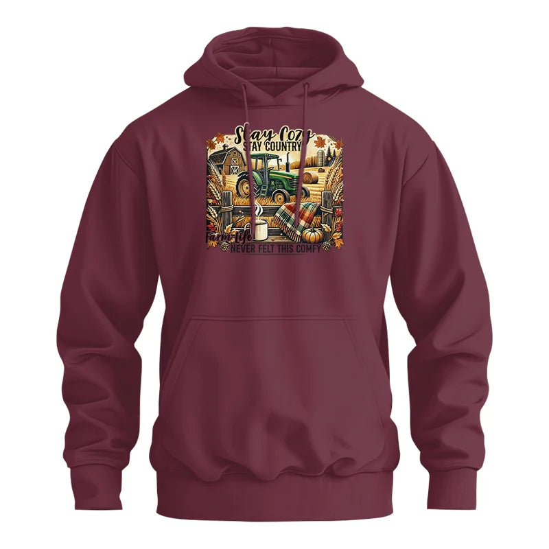 Image of Stay Cozy_Stay Country_Farm Life Never Felt This Comfy 2 - Unisex Heavy Blend™ Hooded Sweatshirt