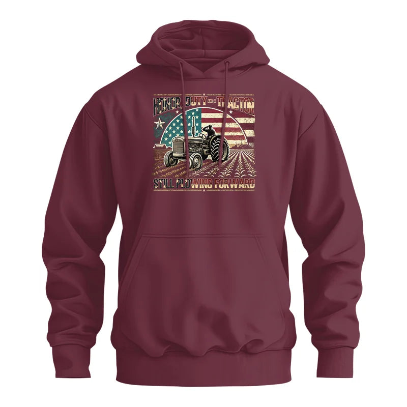 Image of Veteran Farmer Honor Duty And A Tractor 1 - Unisex Heavy Blend™ Hooded Sweatshirt