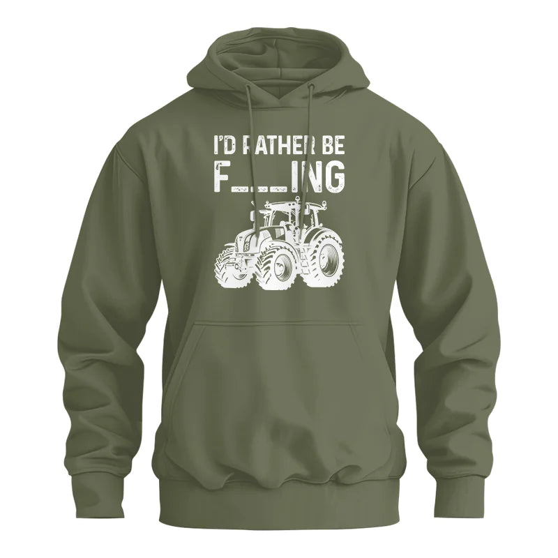 Image of Funny I Would Rather Be Farming Tractor 2 - Unisex Heavy Blend™ Hooded Sweatshirt