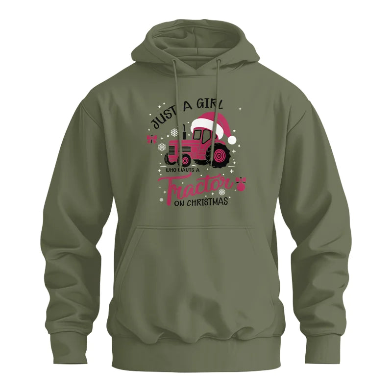 Just A Girl Who Want A Tractor On Christmas - Unisex Heavy Blend™ Hooded Sweatshirt