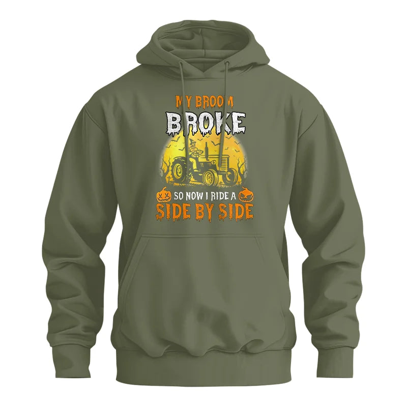 My Broom Broke_I Have A Tractor Halloween - Unisex Heavy Blend™ Hooded Sweatshirt