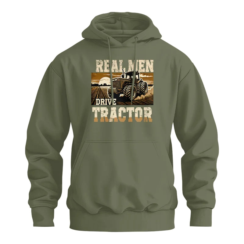 Image of Real Men Drive Tractor - Unisex Heavy Blend™ Hooded Sweatshirt