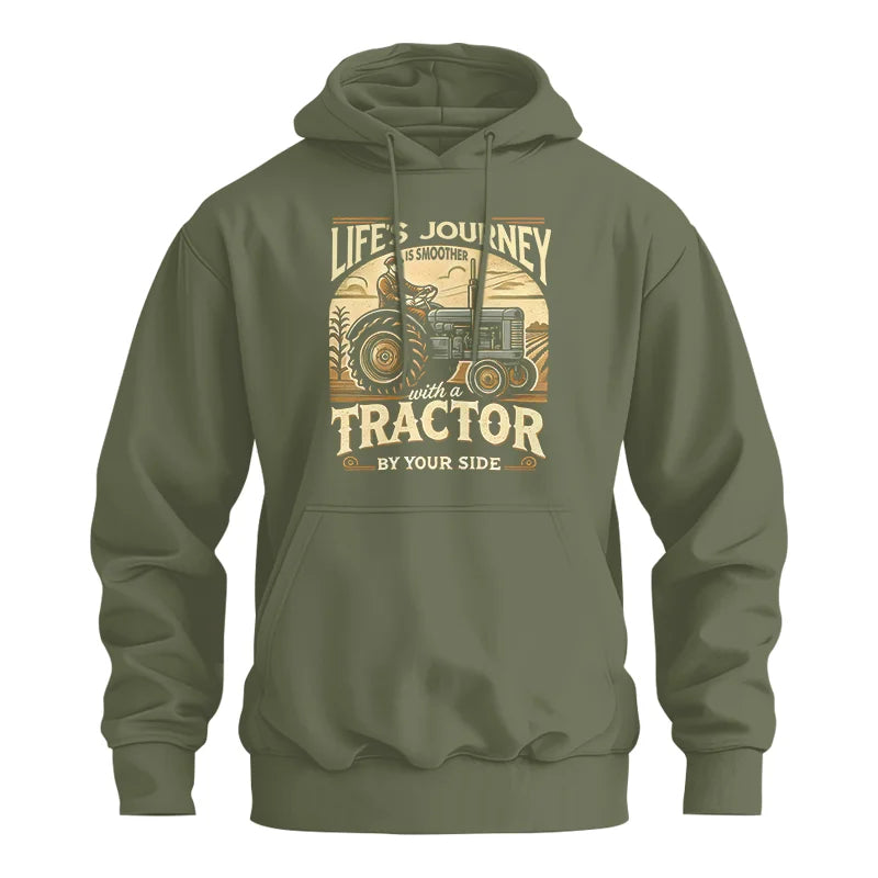 Smoother With A Tractor By Your Side - Unisex Heavy Blend™ Hooded Sweatshirt