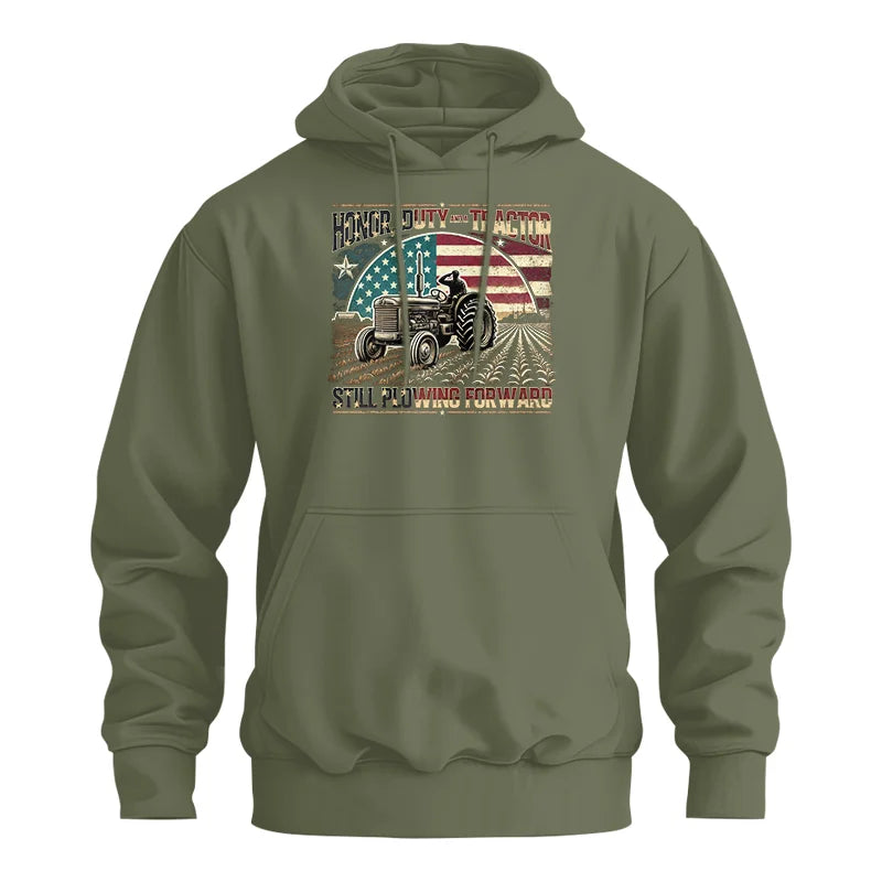 Image of Veteran Farmer Honor Duty And A Tractor 1 - Unisex Heavy Blend™ Hooded Sweatshirt