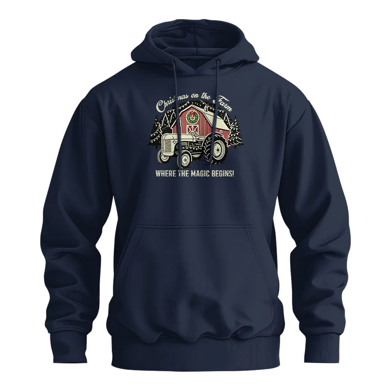 Image of Christmas on the Farm Where the Magic Begins! 3 - Unisex Heavy Blend™ Hooded Sweatshirt