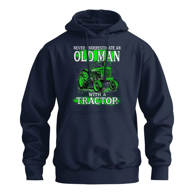 Image of Funny Quote Never Underestimate Old Man Tractor - Unisex Heavy Blend™ Hooded Sweatshirt