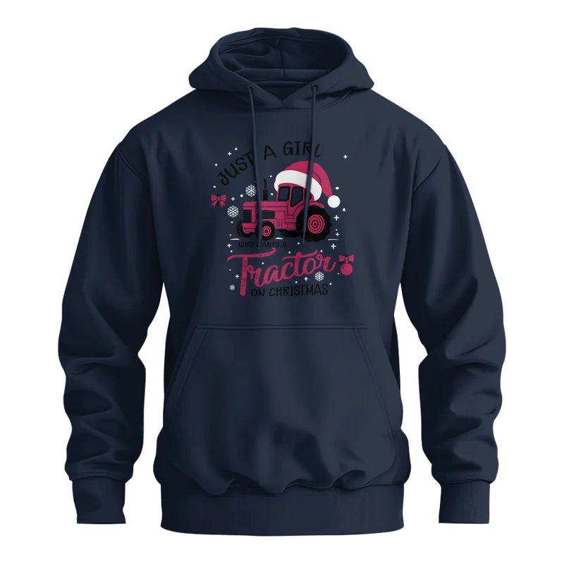 Just A Girl Who Want A Tractor On Christmas - Unisex Heavy Blend™ Hooded Sweatshirt