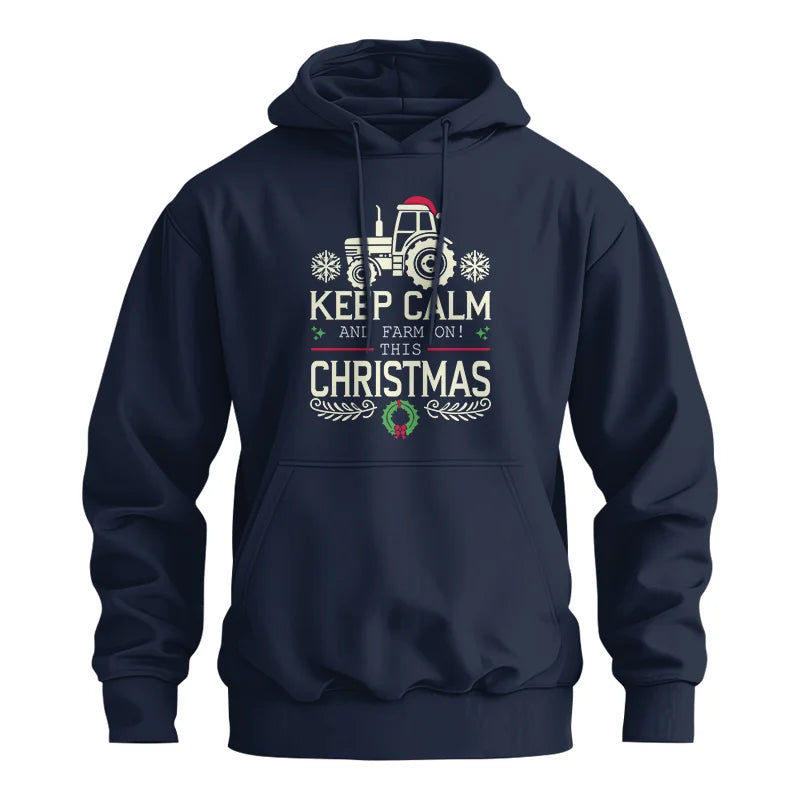 Image of Keep Calm And Farm On! This Christmas - Unisex Heavy Blend™ Hooded Sweatshirt