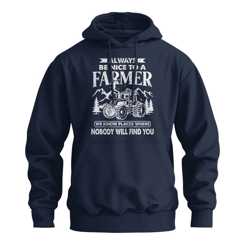 Image of Nice Farmer Funny Tractor Rancher Farming - Unisex Heavy Blend™ Hooded Sweatshirt