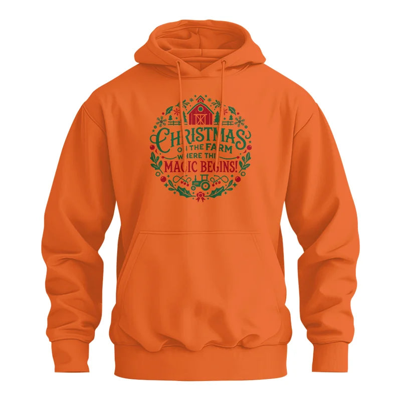 Christmas on the Farm Where the Magic Begins! 2 - Unisex Heavy Blend™ Hooded Sweatshirt