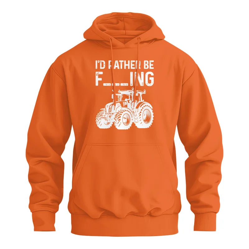 Image of Funny I Would Rather Be Farming Tractor 2 - Unisex Heavy Blend™ Hooded Sweatshirt