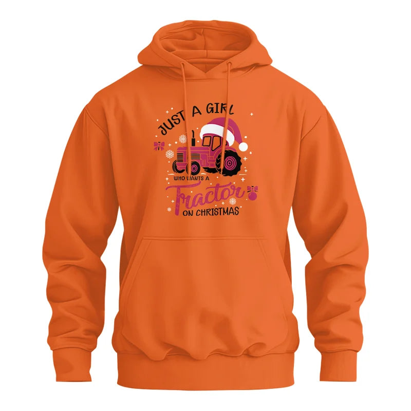 Image of Just A Girl Who Want A Tractor On Christmas - Unisex Heavy Blend™ Hooded Sweatshirt