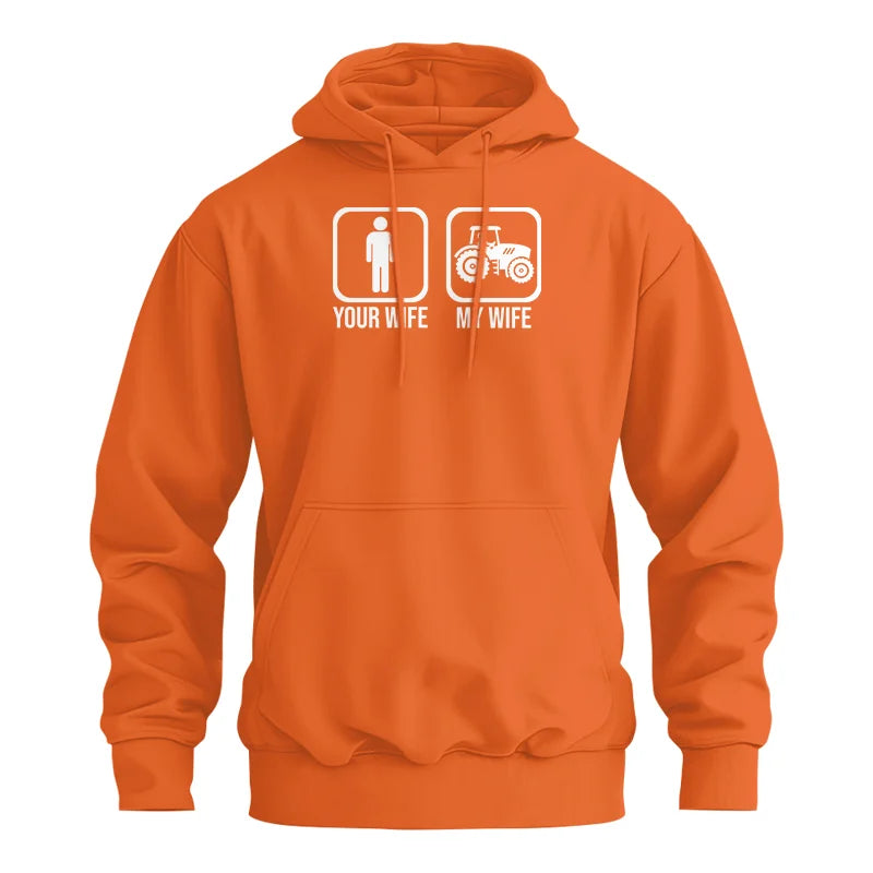 My Wife Is Cooler Than Yours Funny Farm Tractor 1 - Unisex Heavy Blend™ Hooded Sweatshirt