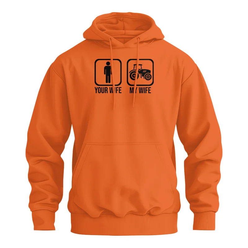 Image of My Wife Is Cooler Than Yours Funny Farm Tractor 2 - Unisex Heavy Blend™ Hooded Sweatshirt