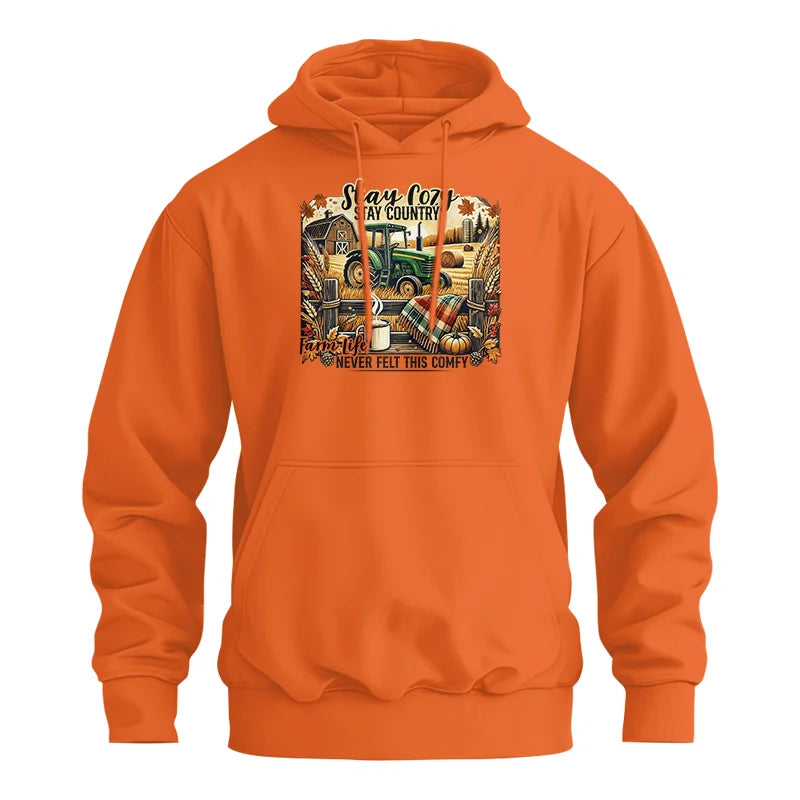 Image of Stay Cozy_Stay Country_Farm Life Never Felt This Comfy 2 - Unisex Heavy Blend™ Hooded Sweatshirt