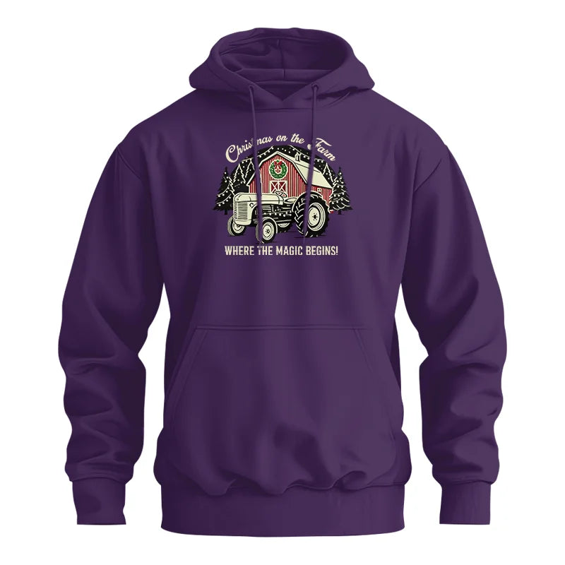 Christmas on the Farm Where the Magic Begins! 3 - Unisex Heavy Blend™ Hooded Sweatshirt