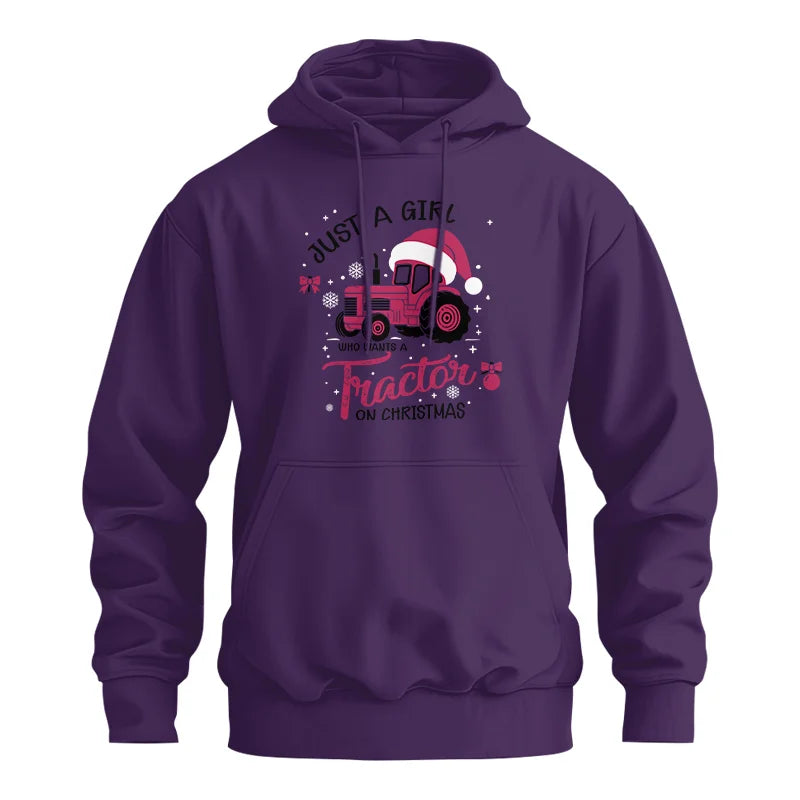 Just A Girl Who Want A Tractor On Christmas - Unisex Heavy Blend™ Hooded Sweatshirt