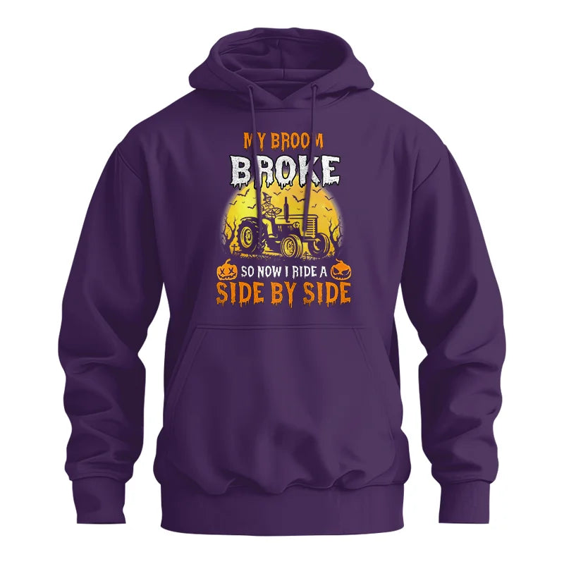 My Broom Broke_I Have A Tractor Halloween - Unisex Heavy Blend™ Hooded Sweatshirt