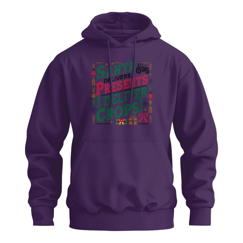 Image of Santa Deliver Present I Deliver Crops! - Unisex Heavy Blend™ Hooded Sweatshirt