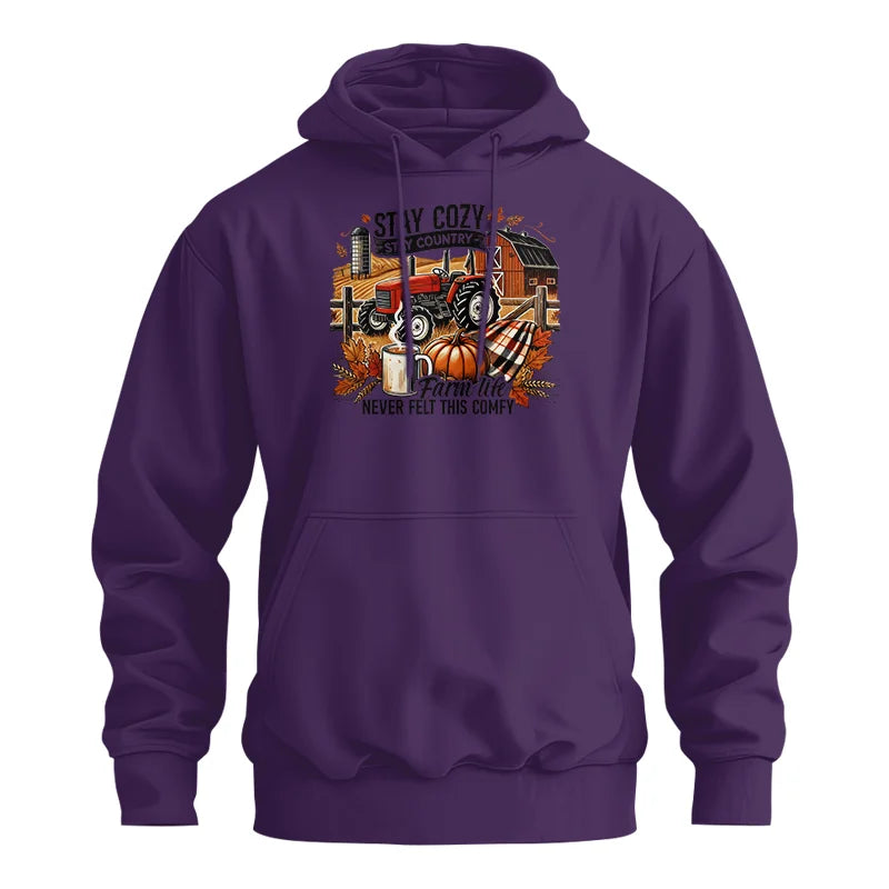 Stay Cozy_Stay Country_Farm Life Never Felt This Comfy - Unisex Heavy Blend™ Hooded Sweatshirt