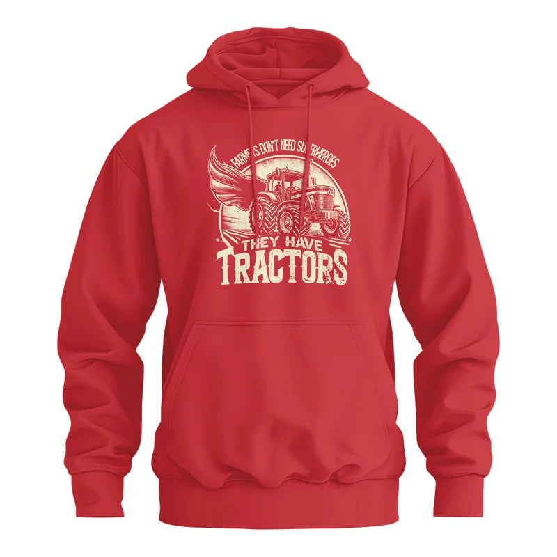 Image of Farmers Don’t Need Superheroes They Have Tractors - Unisex Heavy Blend™ Hooded Sweatshirt