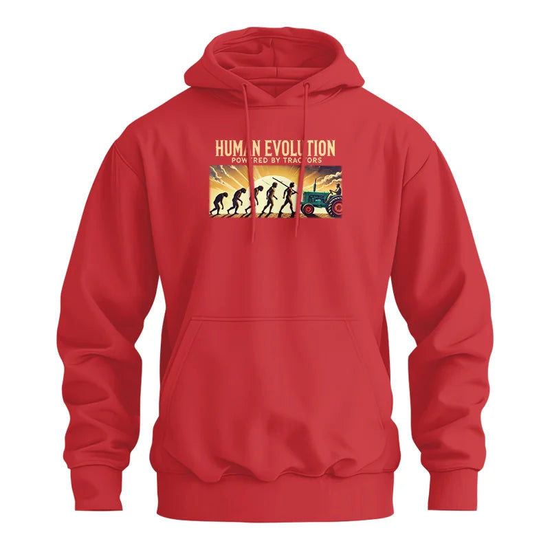 Human Evolution Powered By Tractors - Unisex Heavy Blend™ Hooded Sweatshirt