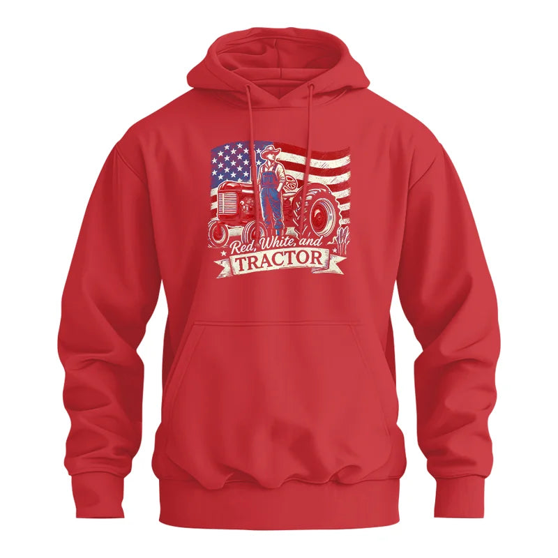 Image of Red White And Tractor - Unisex Heavy Blend™ Hooded Sweatshirt