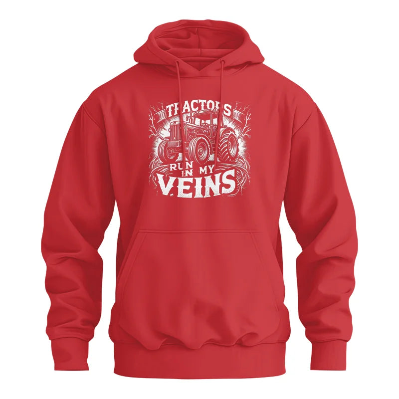 Image of Tractors Run In My Veins - Unisex Heavy Blend™ Hooded Sweatshirt