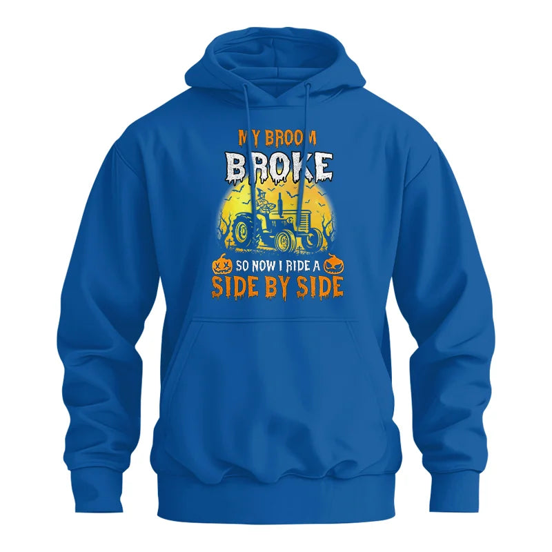 Image of My Broom Broke_I Have A Tractor Halloween - Unisex Heavy Blend™ Hooded Sweatshirt