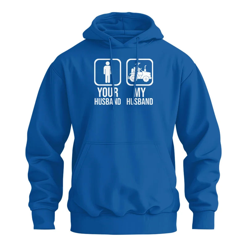 Image of My Husband Is Cooler Than Yours Funny Farm Tractor 1 - Unisex Heavy Blend™ Hooded Sweatshirt