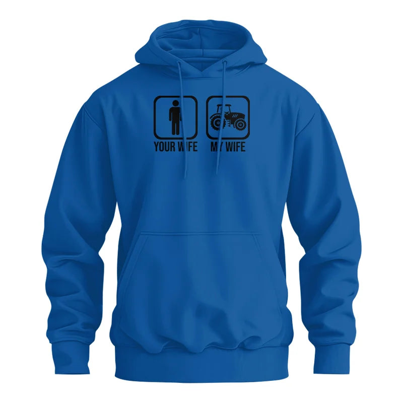 My Wife Is Cooler Than Yours Funny Farm Tractor 2 - Unisex Heavy Blend™ Hooded Sweatshirt