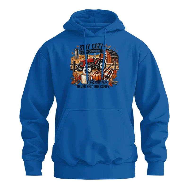 Image of Stay Cozy_Stay Country_Farm Life Never Felt This Comfy - Unisex Heavy Blend™ Hooded Sweatshirt