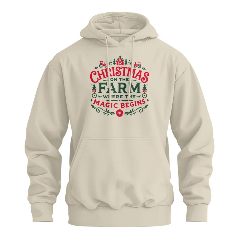 Christmas on the Farm Where the Magic Begins! 1 - Unisex Heavy Blend™ Hooded Sweatshirt