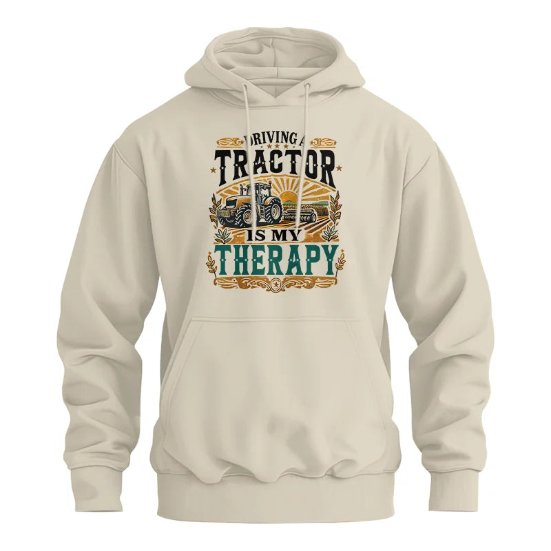 Driving A Tractor Is My Therapy - Unisex Heavy Blend™ Hooded Sweatshirt